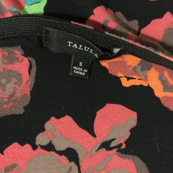 Talula black and floral rose print skater dress - Picture 8 of 9